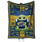 personalized kent state golden flashes yody baby pattern navy blue quilt blanket best selling