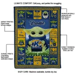 personalized kent state golden flashes yody baby pattern navy blue quilt blanket best selling