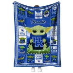personalized kentucky wildcats yody baby pattern blue quilt blanket best selling