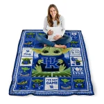 personalized kentucky wildcats yody baby pattern blue quilt blanket best selling