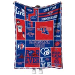 personalized la tech helmet passion blue quilt blanket best selling
