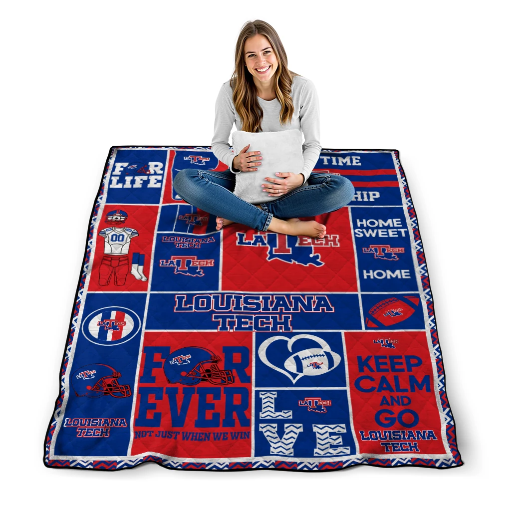 personalized la tech helmet passion blue quilt blanket high quality personalized la tech helmet passion blue quilt blanket high quality