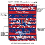 personalized la tech layered florals blue white quilt blanket best selling