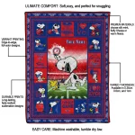 personalized la tech snoopy coach blue quilt blanket best selling