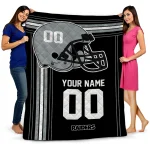 personalized las vegas raiders helmet theme black quilt blanket best selling