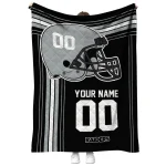 personalized las vegas raiders helmet theme black quilt blanket best selling
