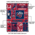 personalized liberty flames helmet passion red quilt blanket best selling