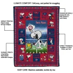 personalized liberty flames snoopy coach red quilt blanket best selling
