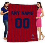 personalized los angeles angels pin dot quilt blanket best selling