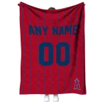 personalized los angeles angels pin dot quilt blanket best selling