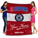 personalized los angeles clippers helmet fan red white quilt blanket best selling
