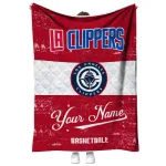 personalized los angeles clippers helmet fan red white quilt blanket best selling