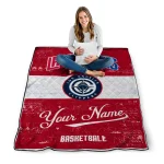personalized los angeles clippers helmet fan red white quilt blanket best selling