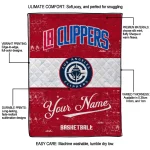 personalized los angeles clippers helmet fan red white quilt blanket best selling