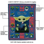 personalized los angeles dodgers yody baby motif blue quilt blanket best selling