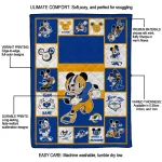 personalized los angeles rams mickey crimson blue white quilt blanket best selling