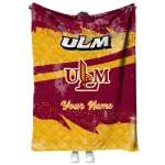 personalized louisiana monroe warhawks brushstroke layers red quilt blanket best selling