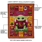 personalized louisiana monroe warhawks yody baby pattern red quilt blanket best selling