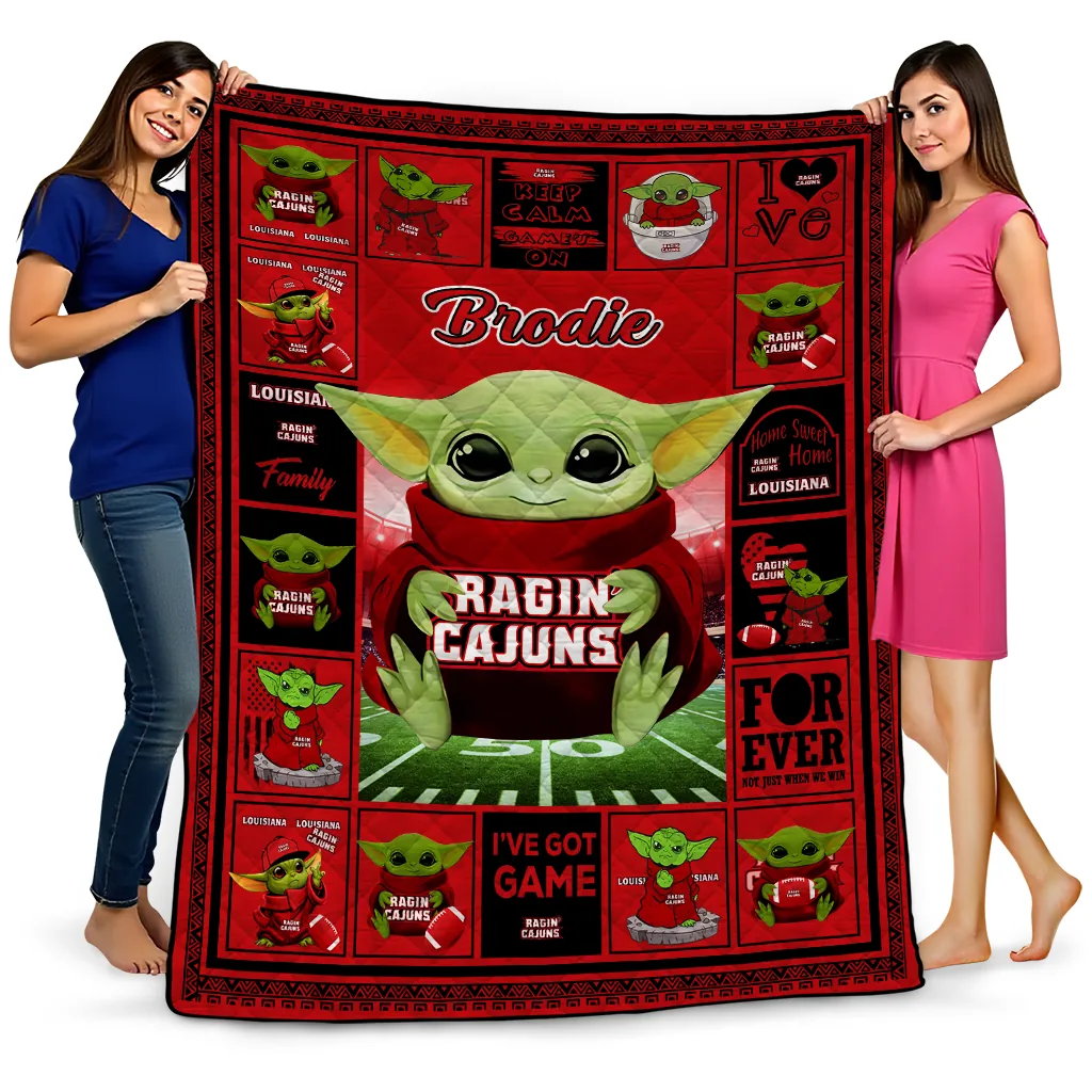 personalized louisiana ragin cajuns yody baby pattern red quilt blanket best selling personalized louisiana ragin cajuns yody baby pattern red quilt blanket best selling