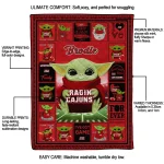 personalized louisiana ragin cajuns yody baby pattern red quilt blanket best selling