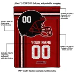 personalized louisville cardinals helmet theme red quilt blanket best selling