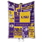 personalized lsu tigers helmet passion purple quilt blanket best selling