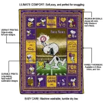 personalized lsu tigers snoopy coach purple quilt blanket best selling