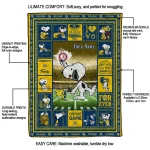 personalized marquette golden eagles snoopy coach blue quilt blanket best selling