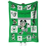 personalized marshall thundering herd mickey crimson green white quilt blanket best selling