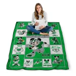 personalized marshall thundering herd mickey crimson green white quilt blanket best selling
