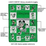personalized marshall thundering herd mickey crimson green white quilt blanket best selling