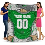 Personalized Marshall Thundering Herd Player Sketch Green Gray Quilt Blanket 1 personalized marshall thundering herd player sketch green gray quilt blanket best selling