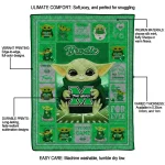 personalized marshall thundering herd yody baby pattern green quilt blanket best selling