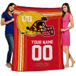 personalized maryland terrapins helmet theme red quilt blanket best selling