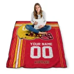 personalized maryland terrapins helmet theme red quilt blanket best selling