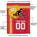 personalized maryland terrapins helmet theme red quilt blanket best selling