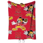 personalized maryland terrapins mickey football red quilt blanket best selling