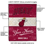 personalized miami heat helmet fan red white quilt blanket best selling