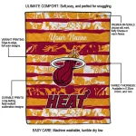 personalized miami heat layered florals red white quilt blanket best selling