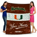 Personalized Miami Hurricanes Hibiscus Burst Orange White Quilt Blanket 1 personalized miami hurricanes hibiscus burst orange white quilt blanket best selling
