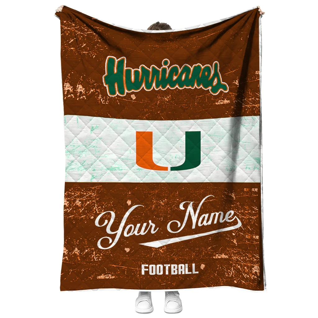 personalized miami hurricanes hibiscus burst orange white quilt blanket fashion forward personalized miami hurricanes hibiscus burst orange white quilt blanket fashion forward