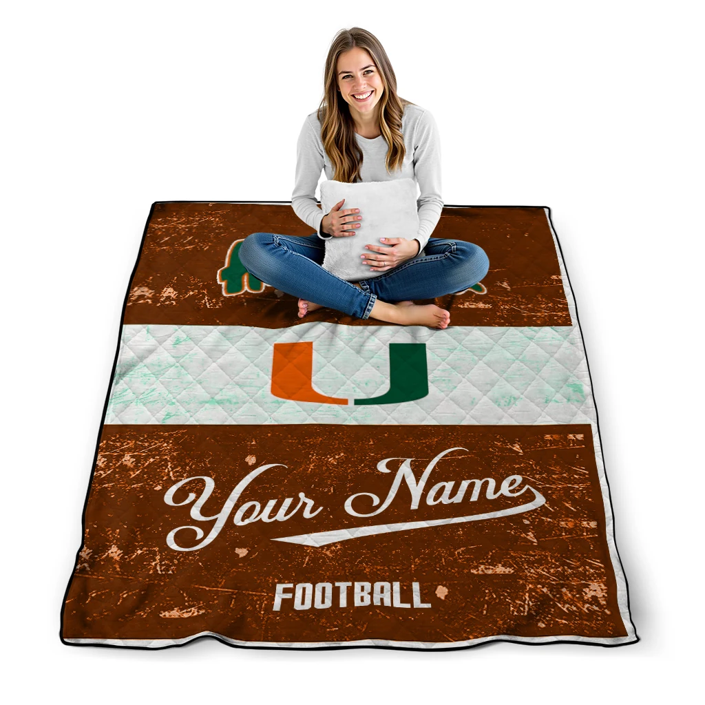 personalized miami hurricanes hibiscus burst orange white quilt blanket high quality personalized miami hurricanes hibiscus burst orange white quilt blanket high quality