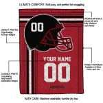 personalized miami redhawks helmet theme red quilt blanket best selling