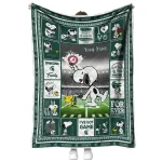 personalized michigan state spartans snoopy coach green quilt blanket best selling