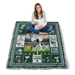 personalized michigan state spartans snoopy coach green quilt blanket best selling