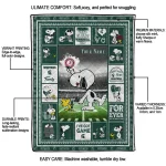 personalized michigan state spartans snoopy coach green quilt blanket best selling