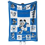 personalized middle tennessee blue raiders mickey crimson blue white quilt blanket best selling