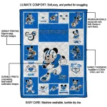 personalized middle tennessee blue raiders mickey crimson blue white quilt blanket best selling