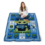 personalized middle tennessee blue raiders yody baby pattern blue quilt blanket best selling