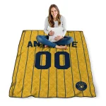 personalized milwaukee brewers pin dot quilt blanket best selling